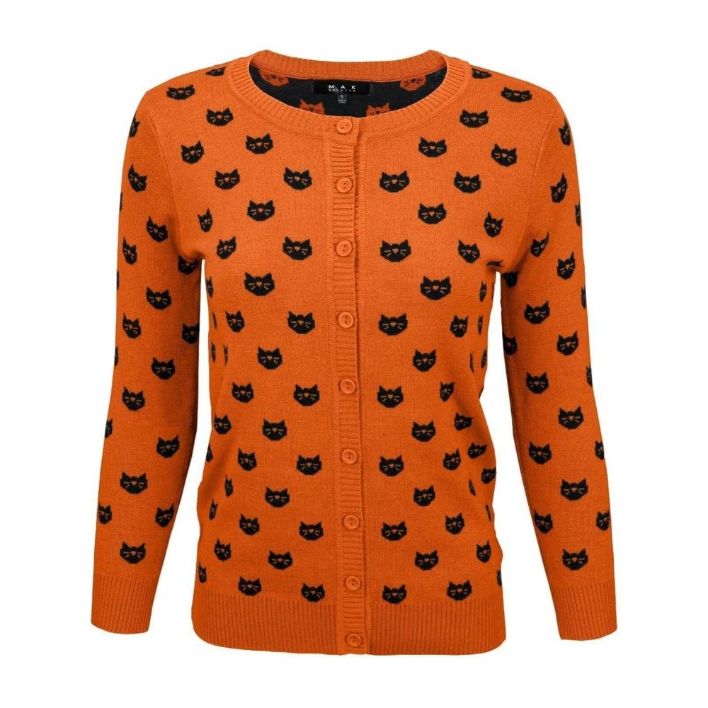Cat Pattern Cardigan